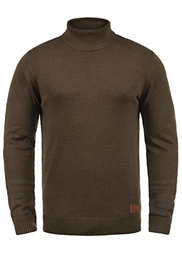 Blend Latif Herren Rollkragenpullover Pullover Strickpullover mit Rollkragen, Größe:M, Farbe:Mocca Mix (70816)