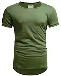 Herren Kurzarm Rundhals Basic Oversize Slim Fit T-Shirt in vielen Farben (M, Mint)