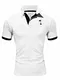 Ombre-Eight Herren Poloshirt Kontrast T-Shirt Polo O-222 [Weiß, M]