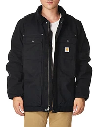 Herren Full Swing Traditioneller Mantel Work Utility Oberbekleidung, Schwarz, M