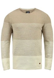 Blend Benno Herren Strickpullover Rundhals Beige Brown