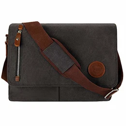 Umhängetasche Herren 15.6 Zoll Arbeitstaschen für Herren Laptoptasche 15.6 Zoll Messenger Bag Herren für A4 Ordner Arbeit Uni mit Laptopfach (Schwarz)