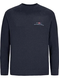 Herren Pullover Albrekt Gestricktes Casual Oberteil dunkelblau XL - 56/58