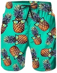 Loveternal 3D Badeshorts Herren Hawaii Freizeitshorts Blau