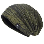 VECRY Herren Slouchy Stricken Beanie Skull Caps Künstlerische Hüte Grün