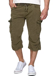 Indicode Herren Nicolas Check 3/4 Cargo Shorts kariert