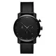 MVMT Herren Chronograph Quarz Armbanduhr mit Lederarmband D-MC02-BLBL