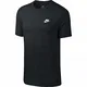 Nike Herren M NSW Club Tee T-Shirt, Black/(White), L