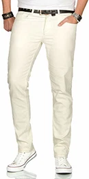 A. Salvarini Herren Designer Jeans Hose Stretch Basic Jeanshose Regular Slim [AS090 - W32 L32]