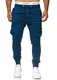 Code47 Herren Chino Jogg Jogger Jeans Slim Fit Cargo Stretch W29-W38 Navy W32 L32