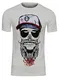 JACK & JONES Herren T-Shirt Support Tee Crew Neck Skull Totenkopf Schädel Print, (Cloud Dancer,M)