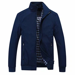 YOUTHUP Herren Langarm Jacke für Business Freizeit (1601) Blau