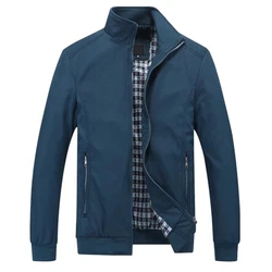 YOUTHUP Herren Langarm Jacke für Business Freizeit (1601) Blau