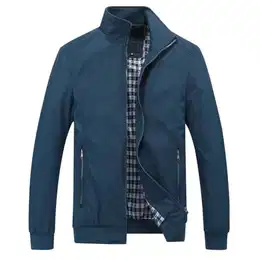 Herren Jacke Leichte Freizeit Übergangsjacke Langarm Sommer Bomberjacke Outdoor Sportjacke, Blau, M