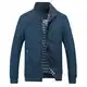 YOUTHUP Herren Jacke Leichte Freizeit Übergangsjacke Langarm Sommer Bomberjacke Outdoor Sportjacke, Blau, S