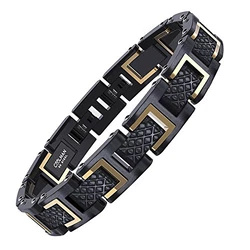 COOLMAN Herren Armband Rennlegende-Serie Gold/Schwarz