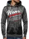 OZONEE Herren Kapuzenpullover Sweatjacke Sweatshirt Farbvarianten Kapuzenjacke Kapuzenpulli Kapuze Langarm Hoodie Sport Style Casual Fitness Training Motiv JS/DD270 DUNKELGRAU M
