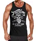 Neverless Herren Long-Sleeve Biker Motorrad Motiv Freedom is a Full Tank Skull Totenkopf schwarz M