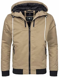 Herren Winter Jacke sportliche Jacke wasserabweisend Winddicht B623 (Gr. M, Beige)
