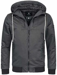 Herren Winter Jacke sportliche Jacke wasserabweisend Winddicht B623 (Gr. M, Anthrazit)