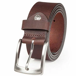 Gürtel Herren Vollledergürtel aus Büffelleder, 40 mm breit, kürzbar, Gürtel, Ledergürtel, Jeans-Gürtel, XL, dunkelbraun