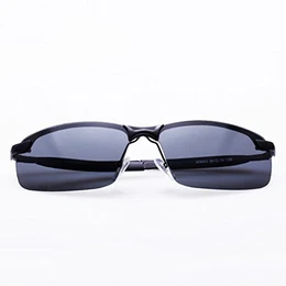 Sonnenbrille Männer und Frauen 2018 neue Polarisator retro dekorativen Spiegel, Mode UV-Schutz Metallrahmen, schwarz