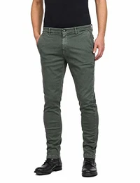 Herren Zeumar Slim Jeans, Grün (Military Green 30), W32 / L32