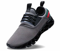 Wonesion Herren Fitness Laufschuhe Atmungsaktiv Rutschfeste Mode Sneaker Sportschuhe grau