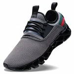 Wonesion Herren Fitness Laufschuhe Atmungsaktiv Rutschfeste Mode Sneaker Sportschuhe grau