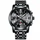 RORIOS Herren Edelstahl Uhren Analog Quarzuhr Luxus Chronograph Kalender Metallarmband Leuchtend Business wasserdichte Multifunktion Armbanduhr