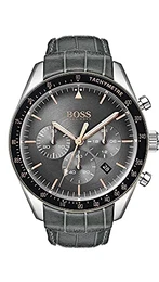 Hugo Herren Chronograph Quarz Armbanduhr mit Lederarmband 1513628
