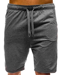 Herren Herren Chino Shorts Bermuda Kurze Hose mit Kordel Regular Fit Rauchfarben M
