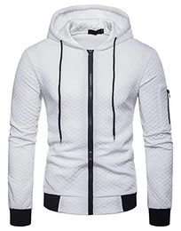 Unisex Hip Hop Urban Basic Gesteppte Bomberjacke Baseballjacken, Ba0093-white, M