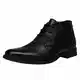 rismart Herren Knöchel hoch Runder Zeh Stilvoll Leder Chukka Bootsschuhe SN01745(Schwarz_a,43 EU)