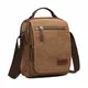 LOSMILE Herren Kleine Schultertasche, Kuriertasche Segeltuch Umhängetasche Crossbody tasche Casual Messenger Bag für Reise, Sportart, Hochschule (Kaffee)