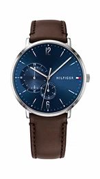 Herren Multi Zifferblatt Quarz Uhr mit Leder Armband 1791508