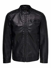 Male Jacke Kunstleder MBlack