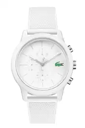 Chronograph Quarz Uhr für Herren Kollektion .12.12 mit Weisses Silikonarmband - 2010974