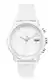 Lacoste Chronograph Quarz Uhr für Herren Kollektion LACOSTE.12.12 mit Weisses Silikonarmband - 2010974