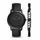 Fossil Herren Analog Quarz Uhr mit Leder Armband FS5500SET