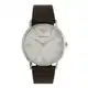 Emporio Armani Uhr für Herren, Dreizeigerwerk, 41mm Silbernes Edelstahlgehäuse mit Lederarmband, AR11173