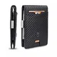 TRAVANDO Geldbeutel Männer mit Geldklammer Zurich Geldbörse Herren Kartenetui Slim Portemonnaie Wallet Portmonaise klein Geldtasche Portmonee RFID Kreditkartenetui Brieftasche Carbon Geldclip EC