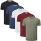 Charles Wilson 5er Packung Einfarbige T-Shirts mit Rundhalsausschnitt (Medium, Essentials Type 22)