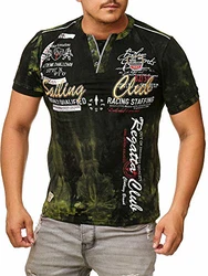 Verwaschenes Herren T-Shirt Sailing Club 2879 Khaki (2879)