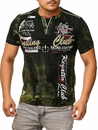 Verwaschenes Herren T-Shirt Sailing Club 2879 (Khaki, M-Slim)
