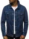 OZONEE Herren Jeansjacke Jacke Jeans Übergangsjacke Sommerjacke Frühlingsjacke Herbstjacke Vintage Herrenjacke Herbst Übergangs Denim Bikerjacke Jacket Übergangs JB/JP1110 BLAU M