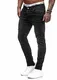 OneRedox Herren Jeans Denim Slim Fit Used Design Modell 5098 Schwarz 29/32