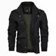 KEFITEVD Jacke Herren Übergangsjacke Frühlingsjacke Herbstjacke Army Jacke Herren Bomberjacke Fliegerjacke Stehkragen College Jacke Arbeitsjacke Männer Blouson Schwarz M