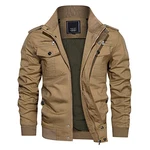 KEFITEVD Herren Übergangsjacke Militär Jacke Bomberjacke Fliegerjacke Khaki