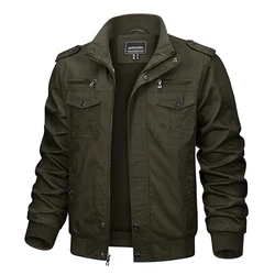 KEFITEVD Herren Übergangsjacke Militär Jacke Bomberjacke Fliegerjacke Armeegrün